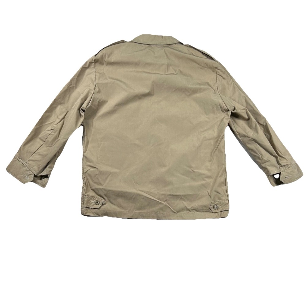Vintage US Navy Uniform Jacket Mens Medium Short Tan Creighton Harrington USA - Picture 2 of 11